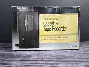 Vintage Radio Shack CTR-76 Voice Actuated Cassette Recorder New In Box NOS